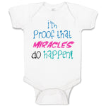 Baby Clothes I'M Proof That Miracles Do Happen Funny Humor Baby Bodysuits Cotton