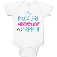 Baby Clothes I'M Proof That Miracles Do Happen Funny Humor Baby Bodysuits Cotton