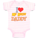 Baby Clothes I Love Heart My Nerdy Daddy Geek Dad Father's Day Baby Bodysuits