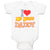 Baby Clothes I Love Heart My Nerdy Daddy Geek Dad Father's Day Baby Bodysuits