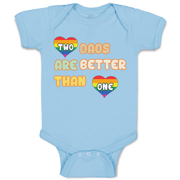 Baby Clothes 2 Dads Are Better than 1 Gay Dad Father's Day Baby Bodysuits Cotton