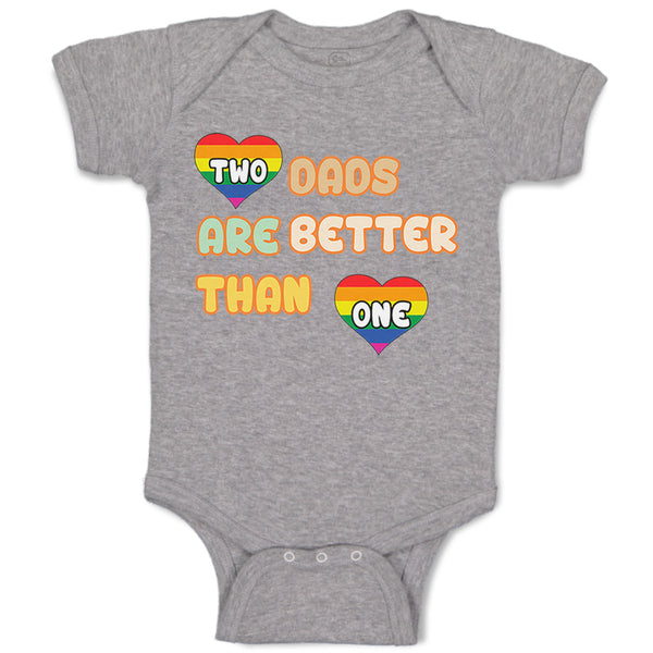 Baby Clothes 2 Dads Are Better than 1 Gay Dad Father's Day Baby Bodysuits Cotton
