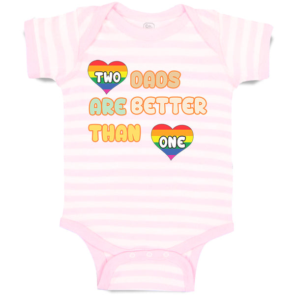 Baby Clothes 2 Dads Are Better than 1 Gay Dad Father's Day Baby Bodysuits Cotton