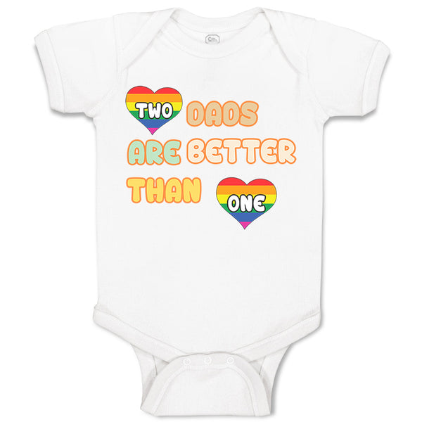 Baby Clothes 2 Dads Are Better than 1 Gay Dad Father's Day Baby Bodysuits Cotton