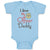 Baby Clothes I Love My Police Officer Daddy Badge Dad Father's Day Cotton