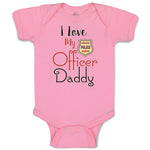 Baby Clothes I Love My Police Officer Daddy Badge Dad Father's Day Cotton