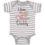 Baby Clothes I Love My Police Officer Daddy Badge Dad Father's Day Cotton