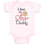 Baby Clothes I Love My Police Officer Daddy Badge Dad Father's Day Cotton
