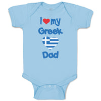Baby Clothes I Love My Greek Dad Baby Bodysuits Boy & Girl Cotton