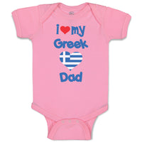 Baby Clothes I Love My Greek Dad Baby Bodysuits Boy & Girl Cotton