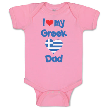 Baby Clothes I Love My Greek Dad Baby Bodysuits Boy & Girl Cotton