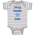 Baby Clothes I Love My Greek Dad Baby Bodysuits Boy & Girl Cotton