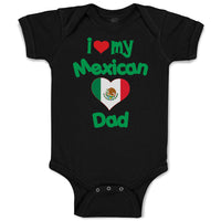 Baby Clothes I Love My Mexican Dad Baby Bodysuits Boy & Girl Cotton