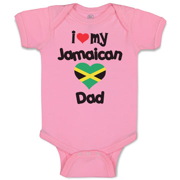 Baby Clothes I Love My Jamaican Dad Style A Baby Bodysuits Boy & Girl Cotton