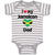 Baby Clothes I Love My Jamaican Dad Style A Baby Bodysuits Boy & Girl Cotton