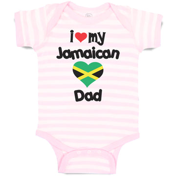 Baby Clothes I Love My Jamaican Dad Style A Baby Bodysuits Boy & Girl Cotton