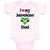 Baby Clothes I Love My Jamaican Dad Style A Baby Bodysuits Boy & Girl Cotton