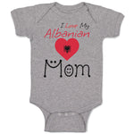 Baby Clothes I Love My Albanian Mom Baby Bodysuits Boy & Girl Cotton