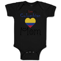 Baby Clothes I Love My Colombian Mom Baby Bodysuits Boy & Girl Cotton