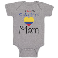 Baby Clothes I Love My Colombian Mom Baby Bodysuits Boy & Girl Cotton