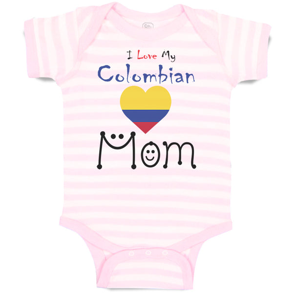 Baby Clothes I Love My Colombian Mom Baby Bodysuits Boy & Girl Cotton