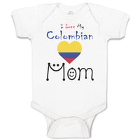 Baby Clothes I Love My Colombian Mom Baby Bodysuits Boy & Girl Cotton