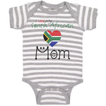 Baby Clothes I Love My South African Mom Baby Bodysuits Boy & Girl Cotton