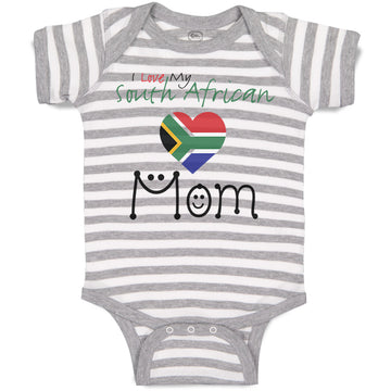 Baby Clothes I Love My South African Mom Baby Bodysuits Boy & Girl Cotton
