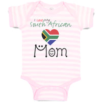 Baby Clothes I Love My South African Mom Baby Bodysuits Boy & Girl Cotton