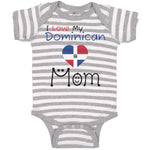 Baby Clothes I Love My Dominican Mom Baby Bodysuits Boy & Girl Cotton