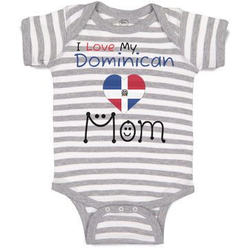 Baby Clothes I Love My Dominican Mom Baby Bodysuits Boy & Girl Cotton
