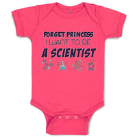 Baby Clothes Forget Princess I Want to Be A Scientist Baby Bodysuits Cotton