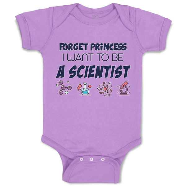 Baby Clothes Forget Princess I Want to Be A Scientist Baby Bodysuits Cotton