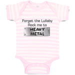 Baby Clothes Forget The Lullaby Rock Me to Heavy Metal B Funny Baby Bodysuits