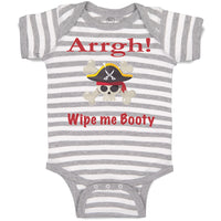Baby Clothes Arrgh! Wipe Me Booty Funny Humor Baby Bodysuits Boy & Girl Cotton