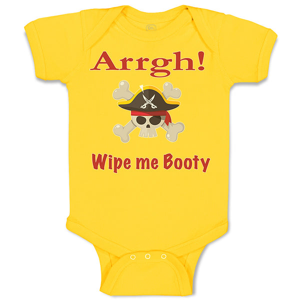 Baby Clothes Arrgh! Wipe Me Booty Funny Humor Baby Bodysuits Boy & Girl Cotton