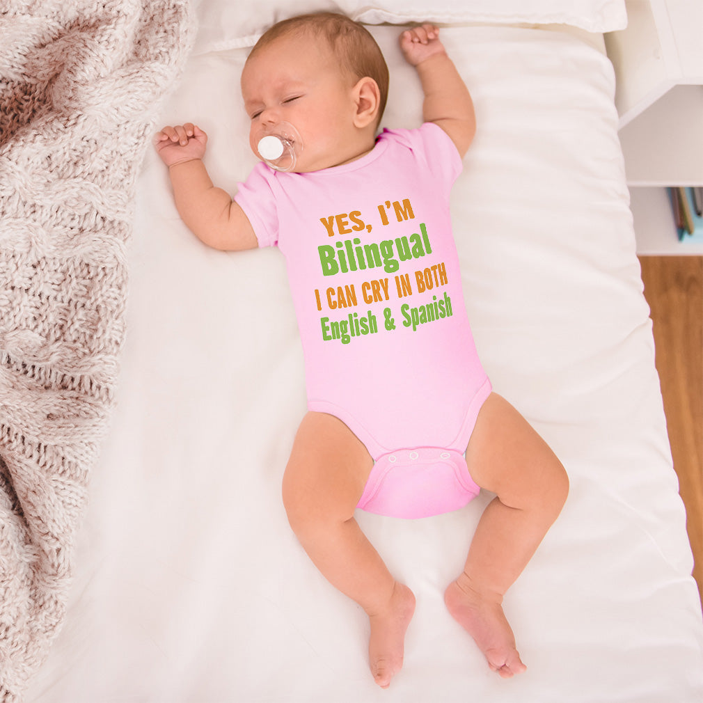 I Am Mexican Onesie Cute \u0026 Funny I'm Bilingual I Can Cry In English And  Spanish - Baby Bodysuit (Newborn Bodysuit, Light Blue Bilingual Toys For  Kids 3-5, image size:1010x1010