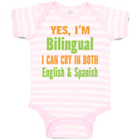 Baby Clothes Yes I'M Bilingual I Can Cry in English and Spanish Baby Bodysuits