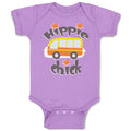 Baby Clothes Hippie Chick Funny Humor Baby Bodysuits Boy & Girl Cotton
