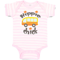 Baby Clothes Hippie Chick Funny Humor Baby Bodysuits Boy & Girl Cotton