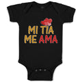 Baby Clothes Mi Tia Me Ama Hispanic Baby Bodysuits Boy & Girl Cotton