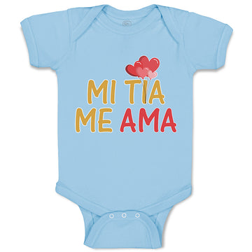 Baby Clothes Mi Tia Me Ama Hispanic Baby Bodysuits Boy & Girl Cotton