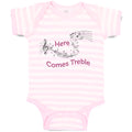 Baby Clothes Here Comes Trouble Style A Funny Humor Baby Bodysuits Cotton