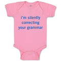 Baby Clothes I'M Silently Correcting Your Grammar Baby Bodysuits Cotton