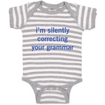 Baby Clothes I'M Silently Correcting Your Grammar Baby Bodysuits Cotton