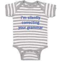 Baby Clothes I'M Silently Correcting Your Grammar Baby Bodysuits Cotton