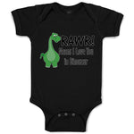 Baby Clothes Rawr! Means I Love You in Dinosaur Dino Baby Bodysuits Cotton