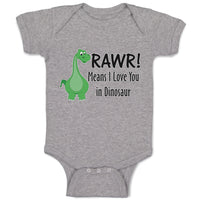 Baby Clothes Rawr! Means I Love You in Dinosaur Dino Baby Bodysuits Cotton