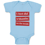 Baby Clothes I Just Did 9 Months on The Inside Baby Bodysuits Boy & Girl Cotton