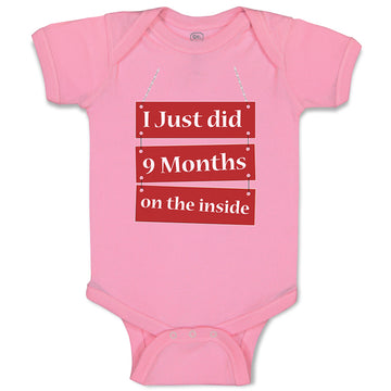 Baby Clothes I Just Did 9 Months on The Inside Baby Bodysuits Boy & Girl Cotton